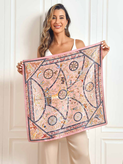 Pure Silk Printed Square Scarf 68x68cm/26.8