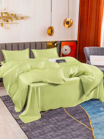 Silk Bed Set - Cooling all Night in Hot Summer (4Pcs Set)