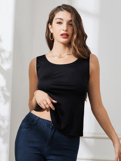 Silk Knitted Lounge U-Neck Tank Top