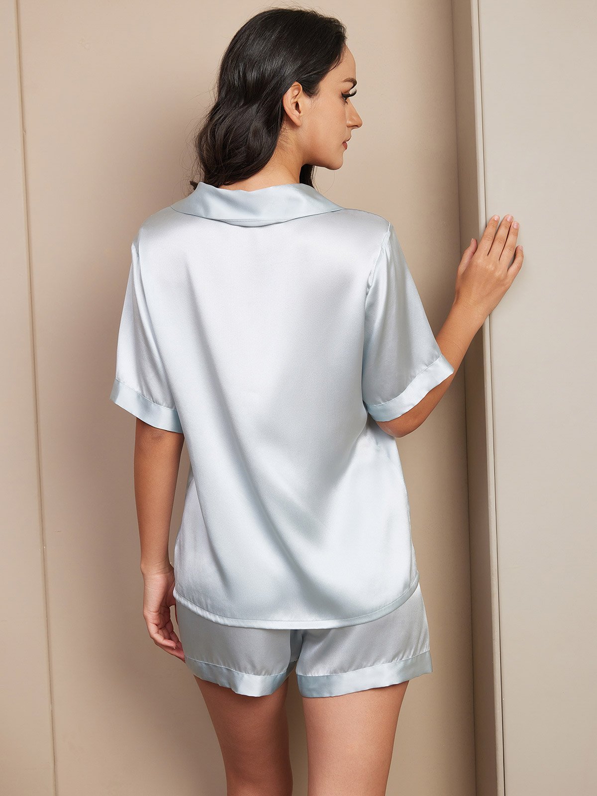 Pure Silk Short Sleeve Women's Pajamas Set