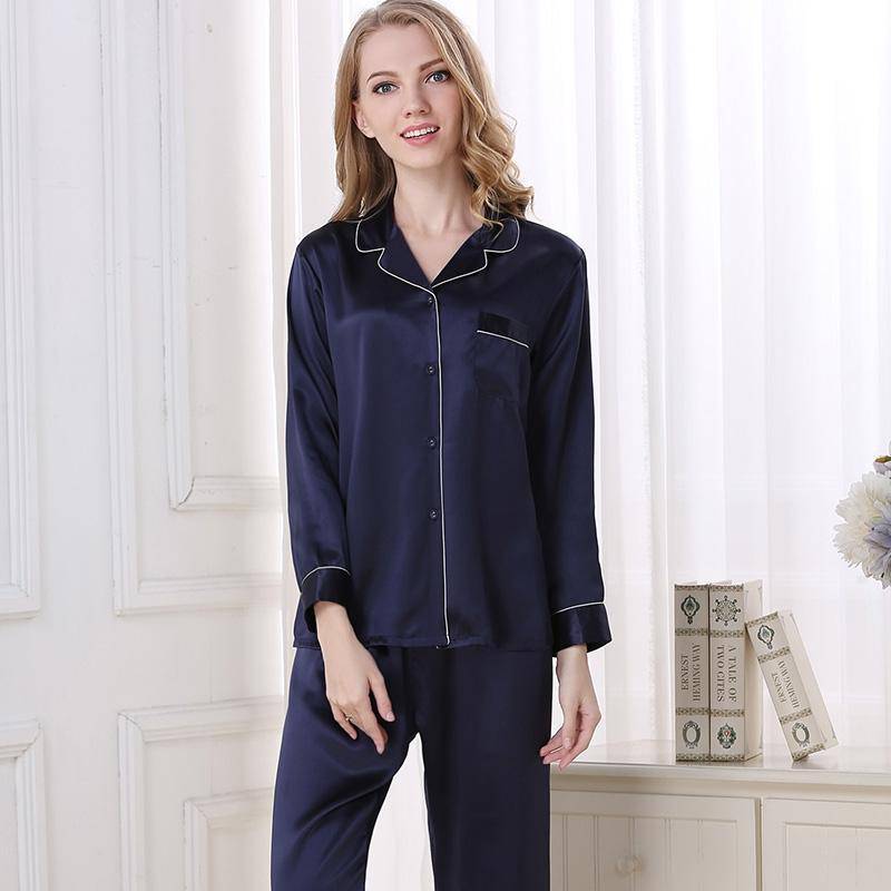 Silk Pajamas Long Mulberry Silk Two-Piece