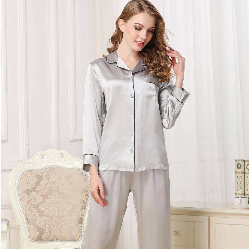 Silk Pajamas Long Mulberry Silk Two-Piece