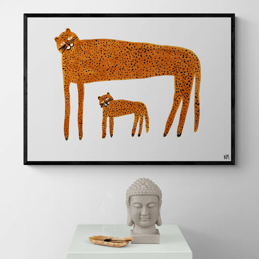 Leopard & Baby by Nancy McKie