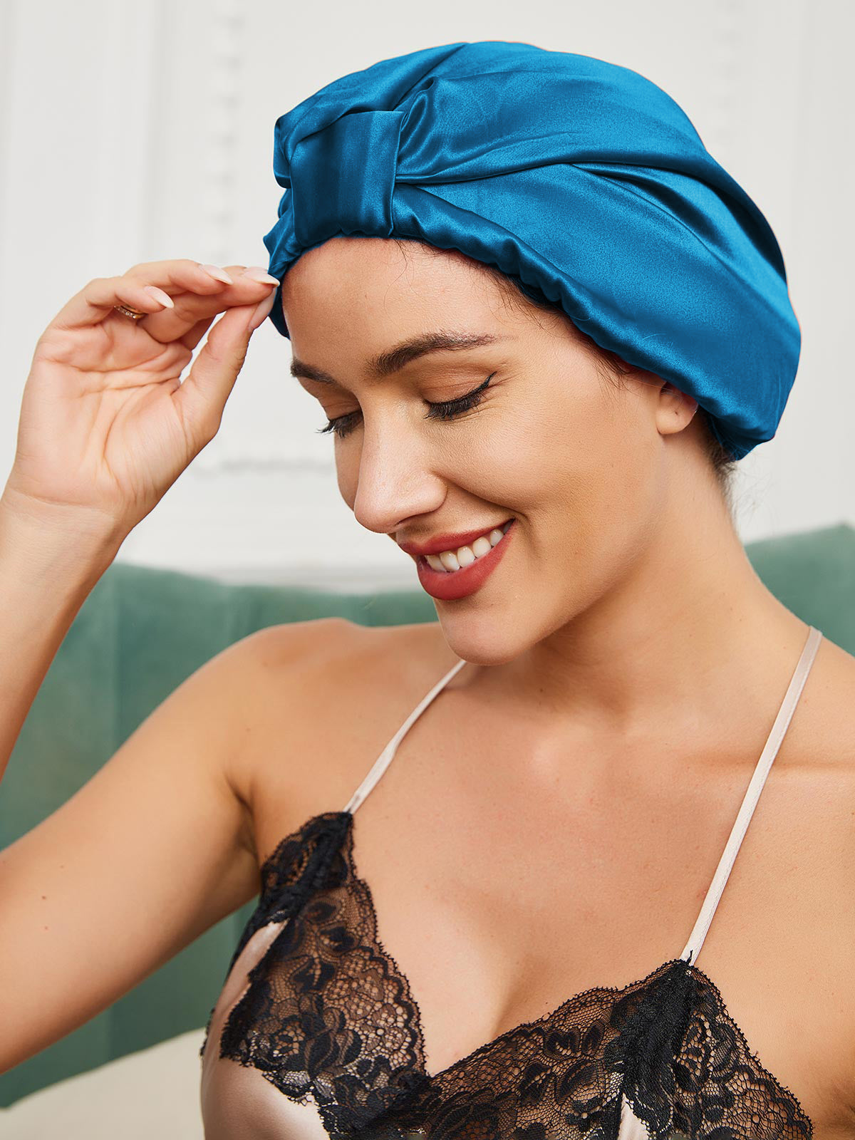 Pure Silk Night Turban Sleep Cap