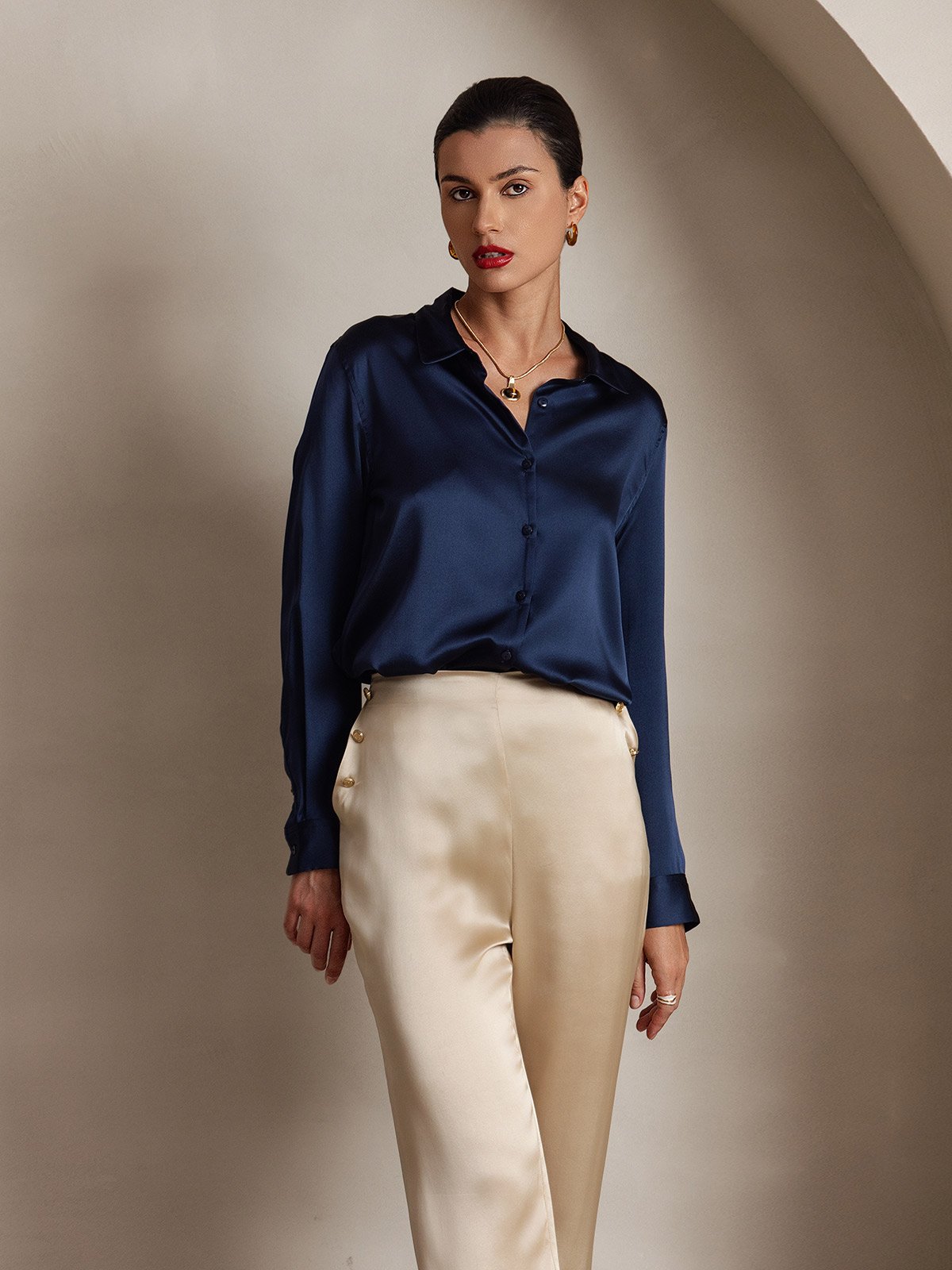 19Momme Versatile Classic Silk Suit Pants