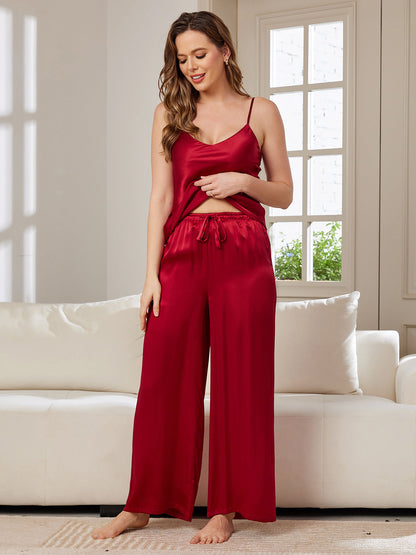 Silk Cami & Wide Leg Pants Pajama Set