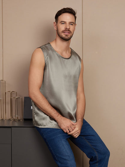 Pure Silk Casual Men's Tank Top