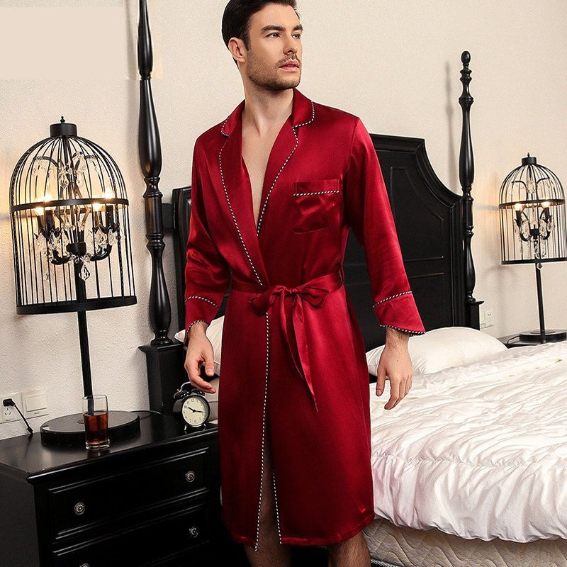 Couple Silk robes Womens & Mens Matching 100% Mulberry pure silk robe