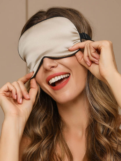 Pure Silk Solid Color Sleep Eye Mask