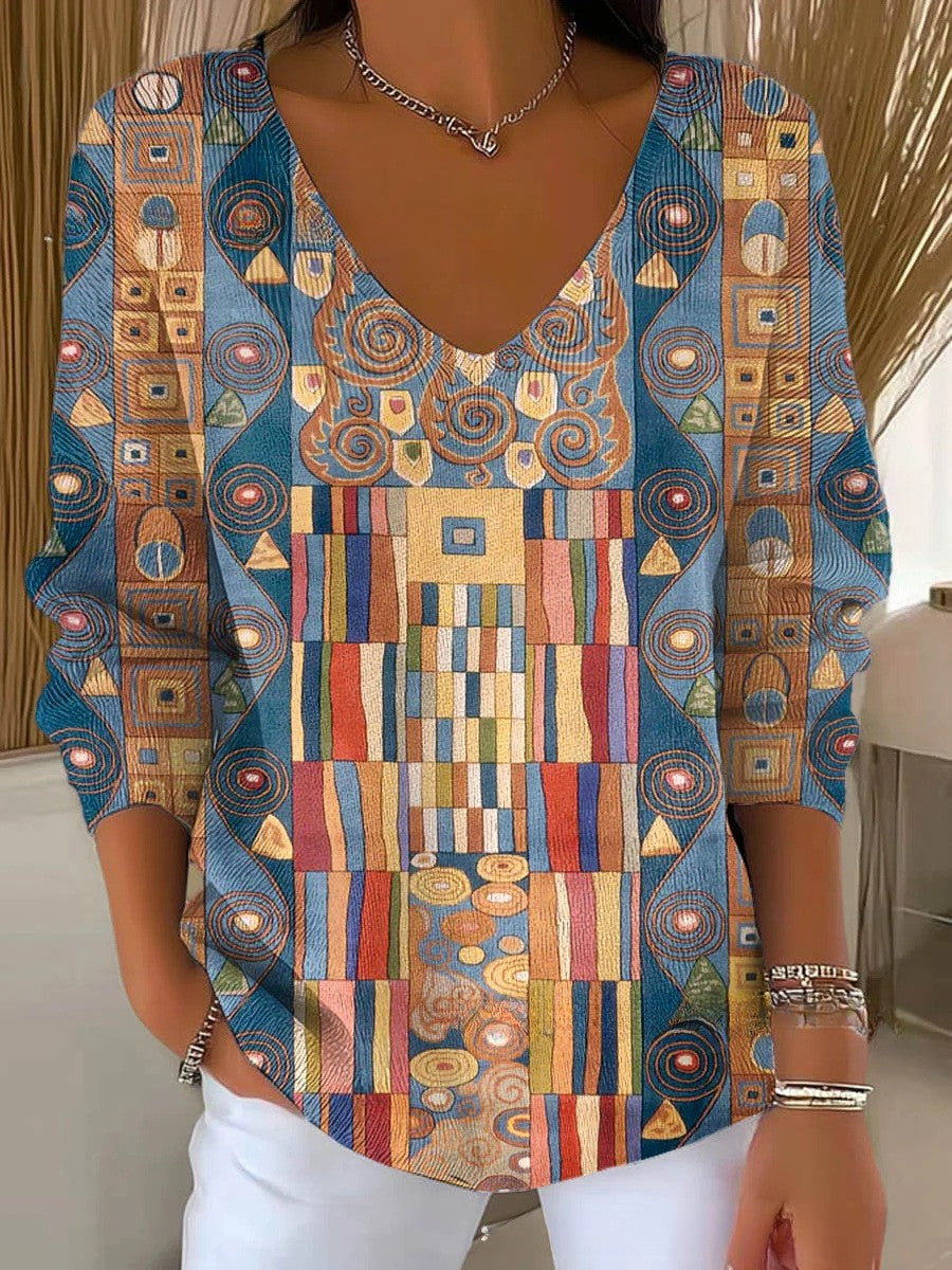 GABRIELLE | Sweter z dekoltem w serek