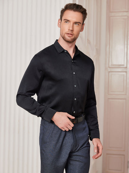 Classic Silk Mens shirt with Long Sleeves