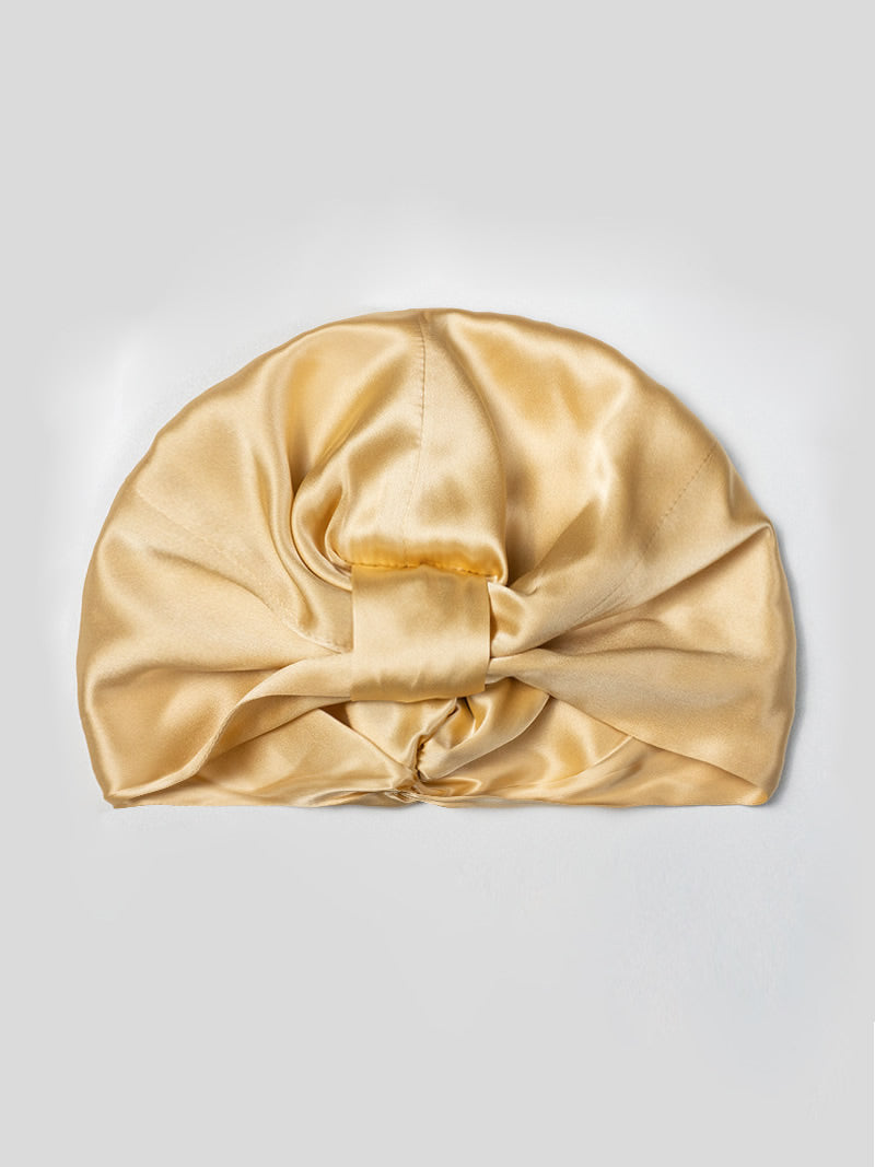 Pure Silk Double Layer Night Turban Sleep Cap