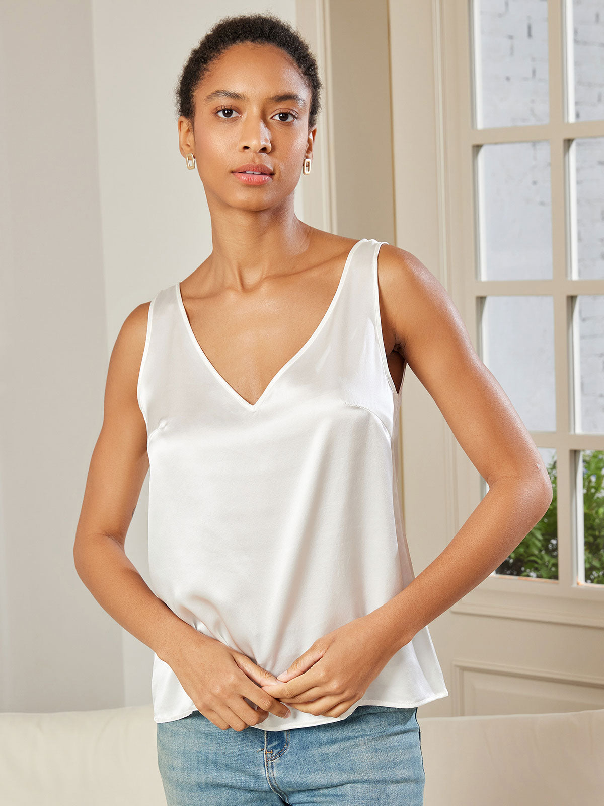 Pure Silk Straps Camisole Top