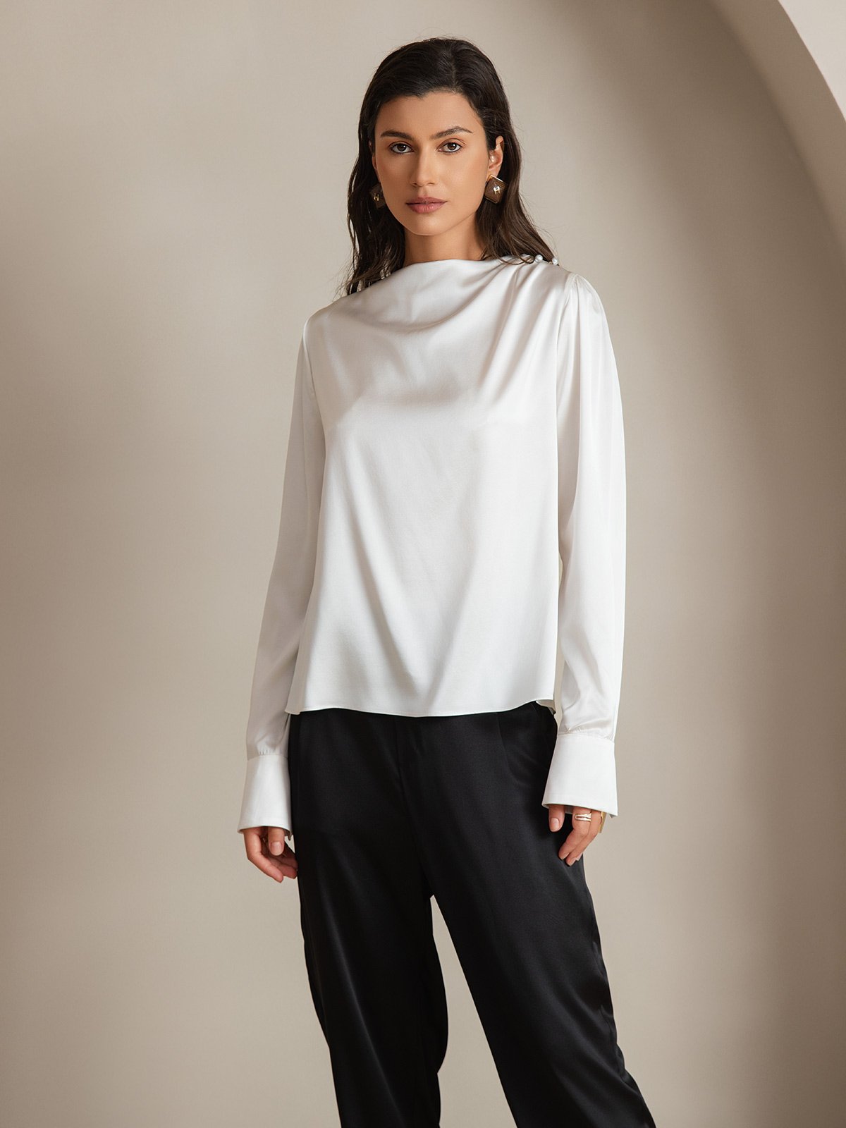 19 Momme Silk Casual Long-sleeved Shirt