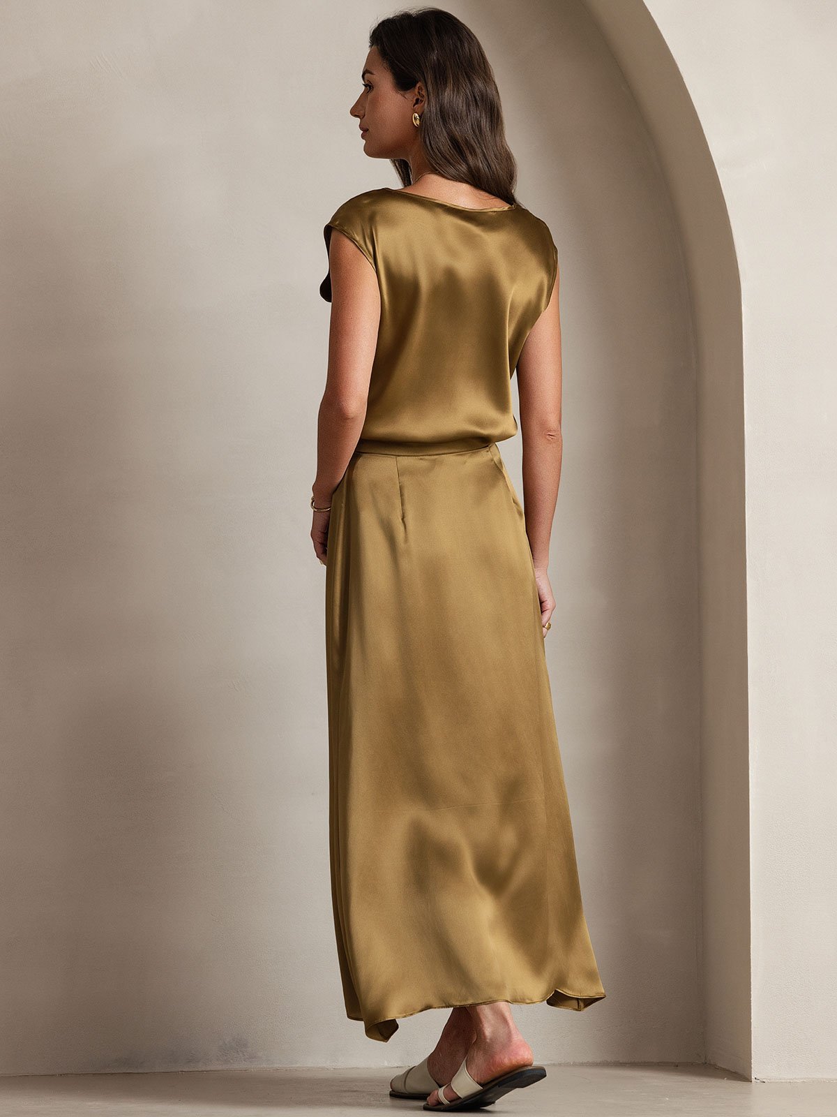 19Momme Silk Classic Maxi Skirt