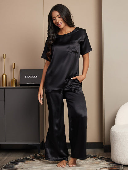 Pure Silk Solid Color Women's Pajamas