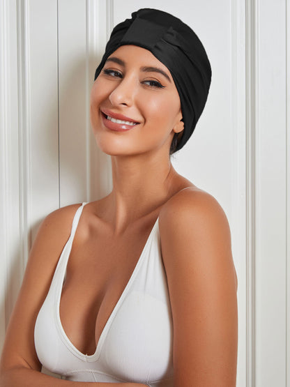 Pure Silk Double Layer Night Turban Sleep Cap