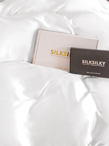 25Momme Mulberry Silk Seamless Duvet Cover (WITHOUT PILLOWCASES)