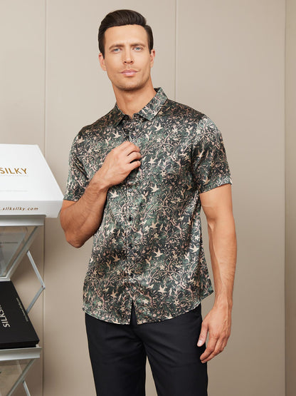 19 Momme Luxury Short-Sleeved Silk Shirt