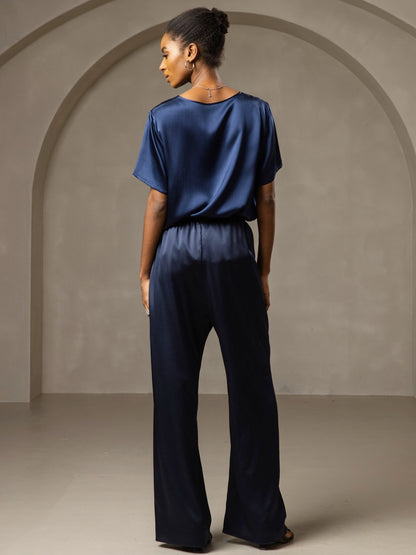 Pure Silk Short Sleeve Women's Top (pants not included)