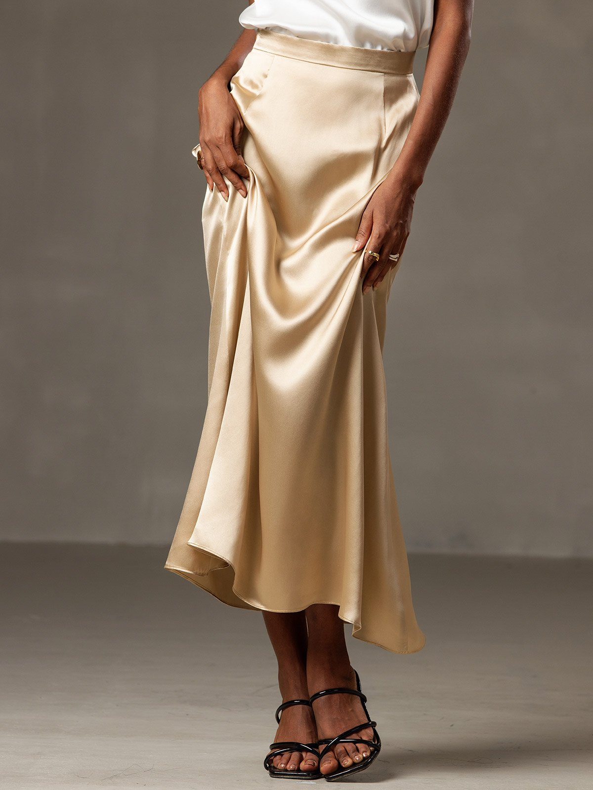 19Momme Silk Classic Maxi Skirt