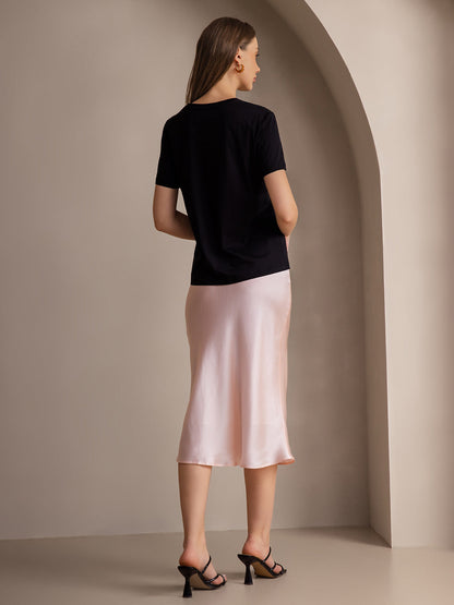 Pure Silk Basic Elegant Skirt