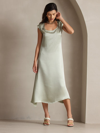 19Momme Silk Solid Color Casual Sleeveless Dress