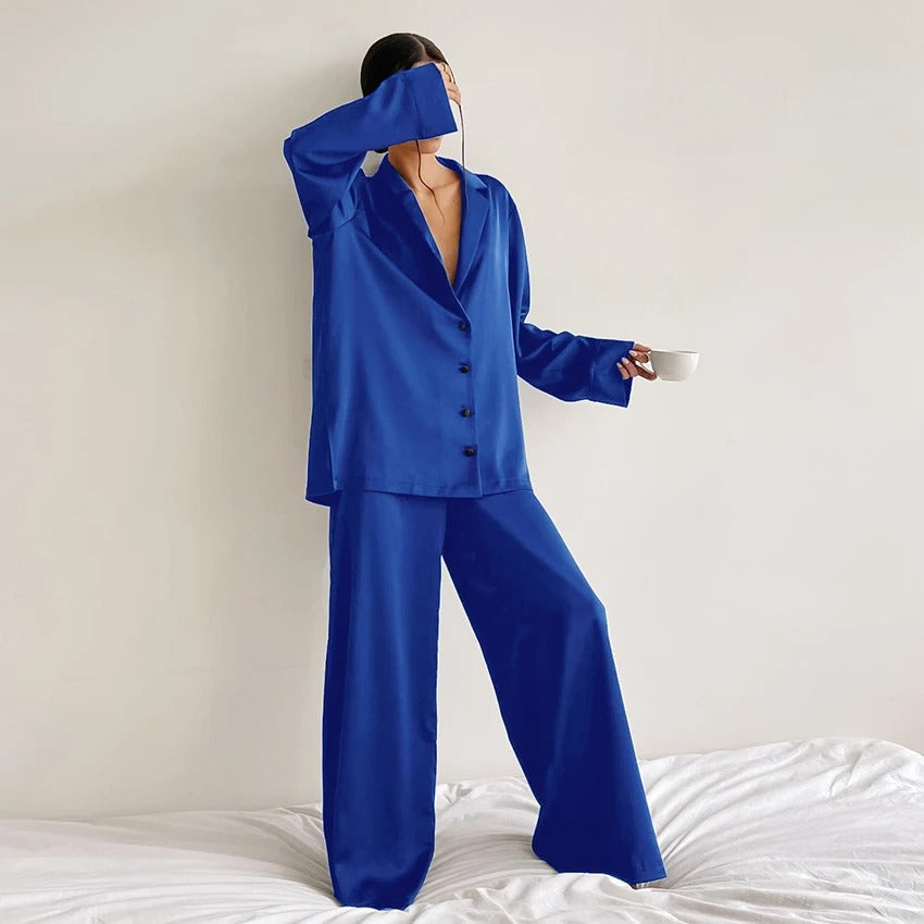 Silky Elegance Oversized Pajama Set | Esmée