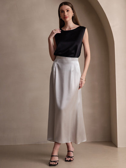 19Momme Silk Classic Maxi Skirt