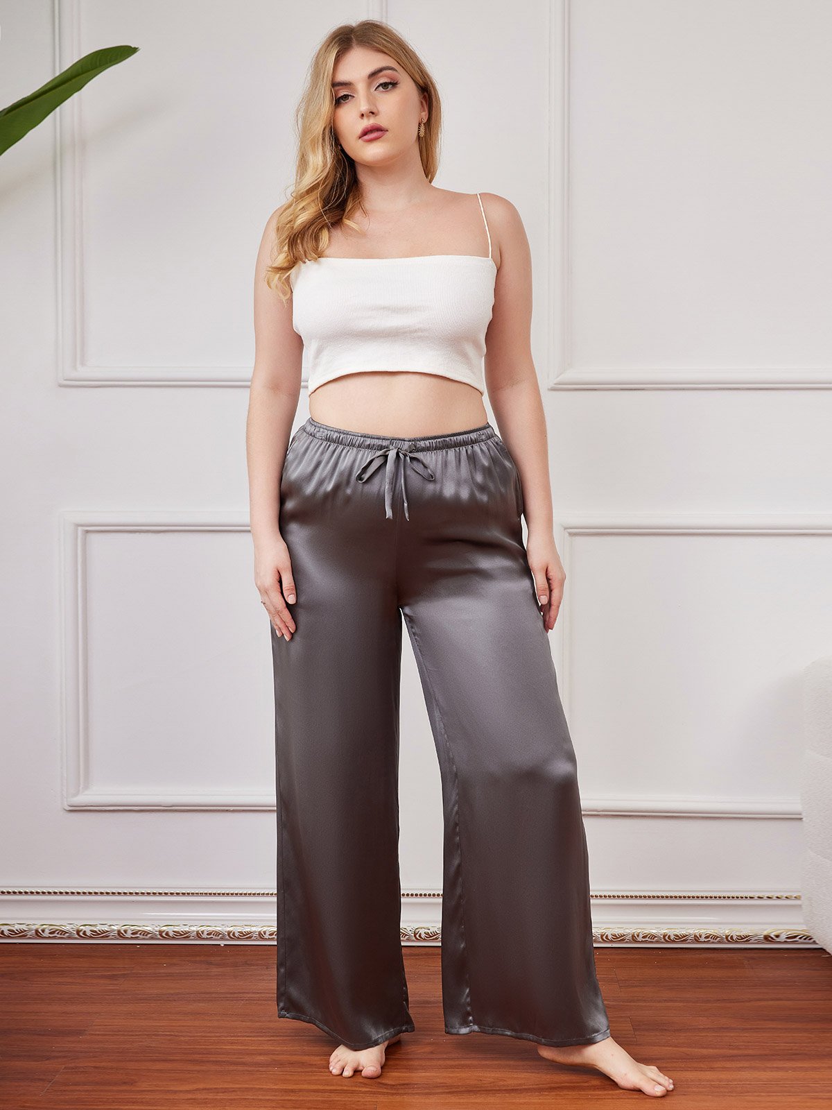 Pure Silk Plus Size Casual Women’s Pants