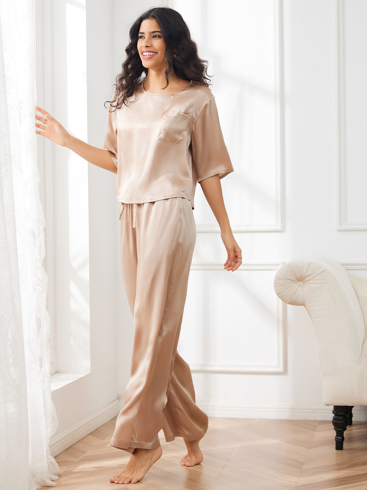 Women‘s Pure Silk Pajama Set