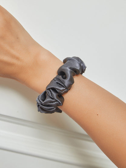 Pure Silk Midnight Scrunchies - Regular - 2cm