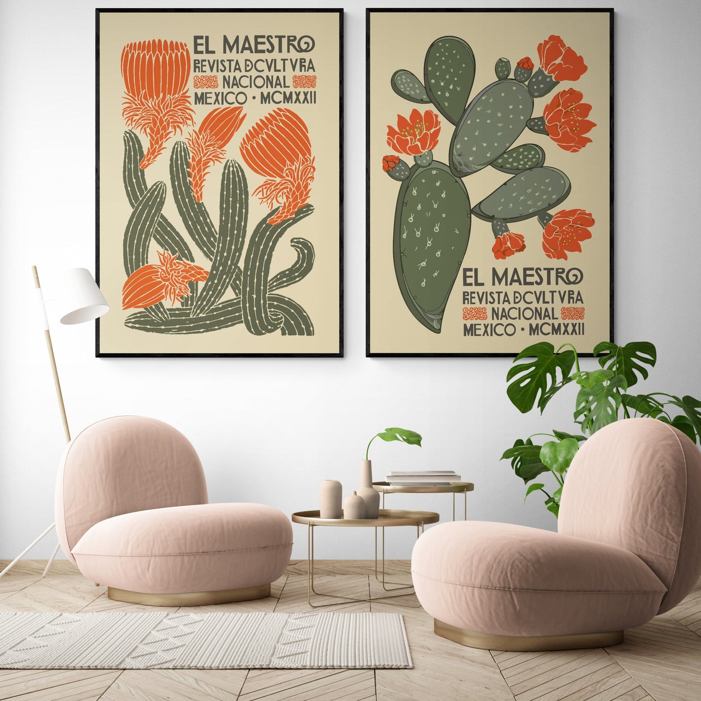 2x Mexican Flower Market Prints