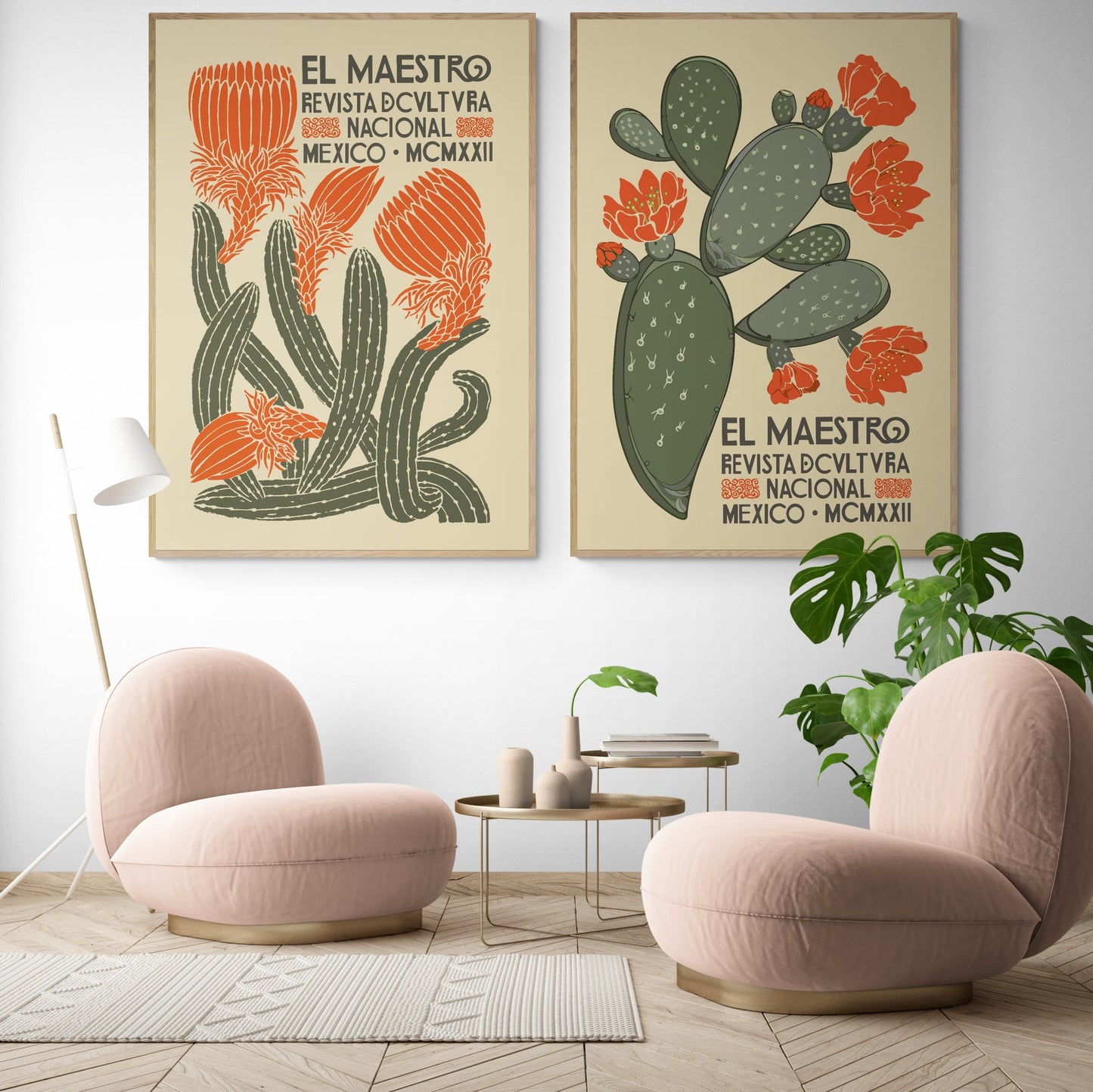 2x Mexican Flower Market Prints
