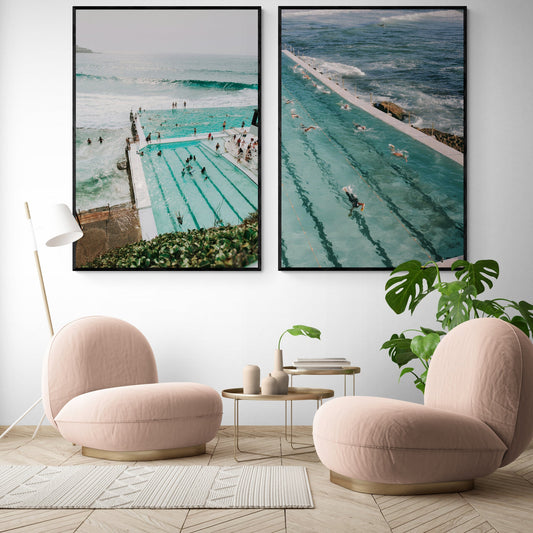 Bondi Swimmers | Set of 2 Art Prints