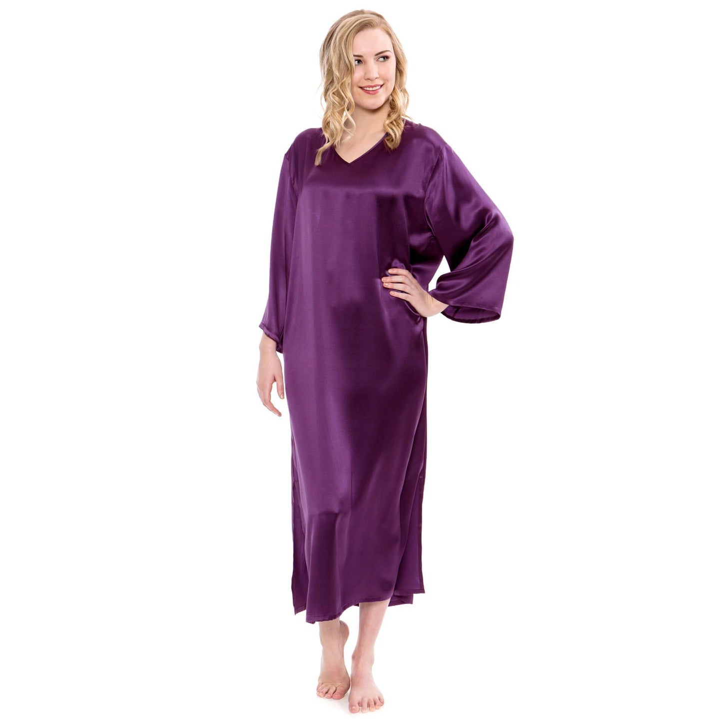 Mulberry Loose Pullover Silk Nightwear For Women Long silk dressing gown