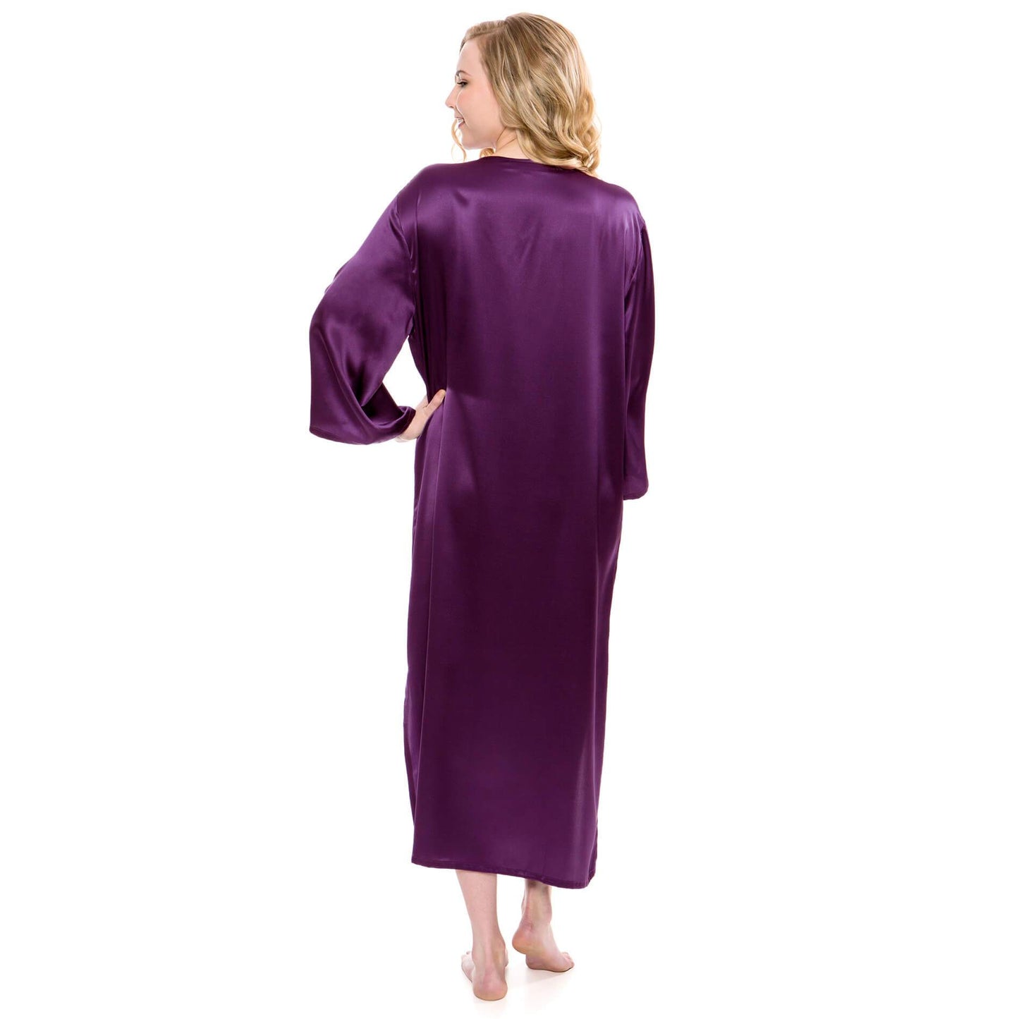 Mulberry Loose Pullover Silk Nightwear For Women Long silk dressing gown