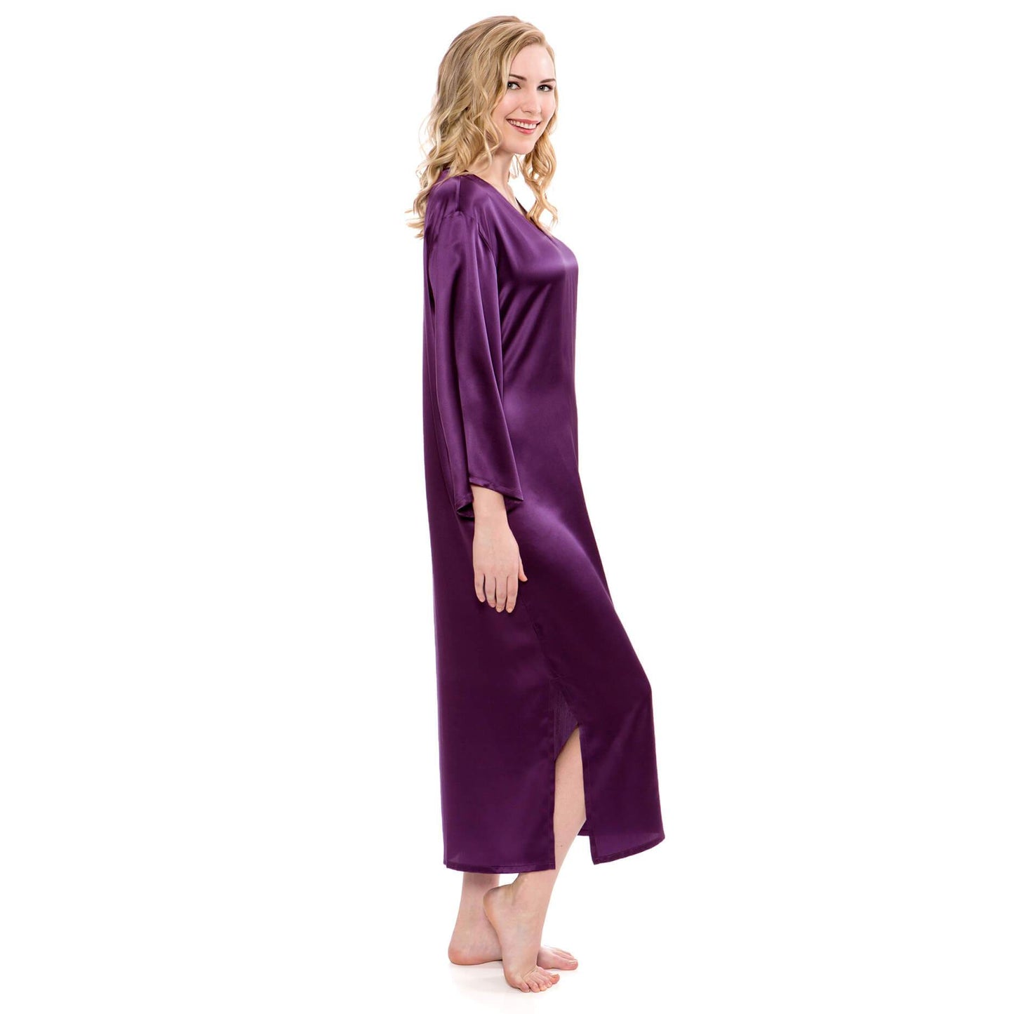 Mulberry Loose Pullover Silk Nightwear For Women Long silk dressing gown