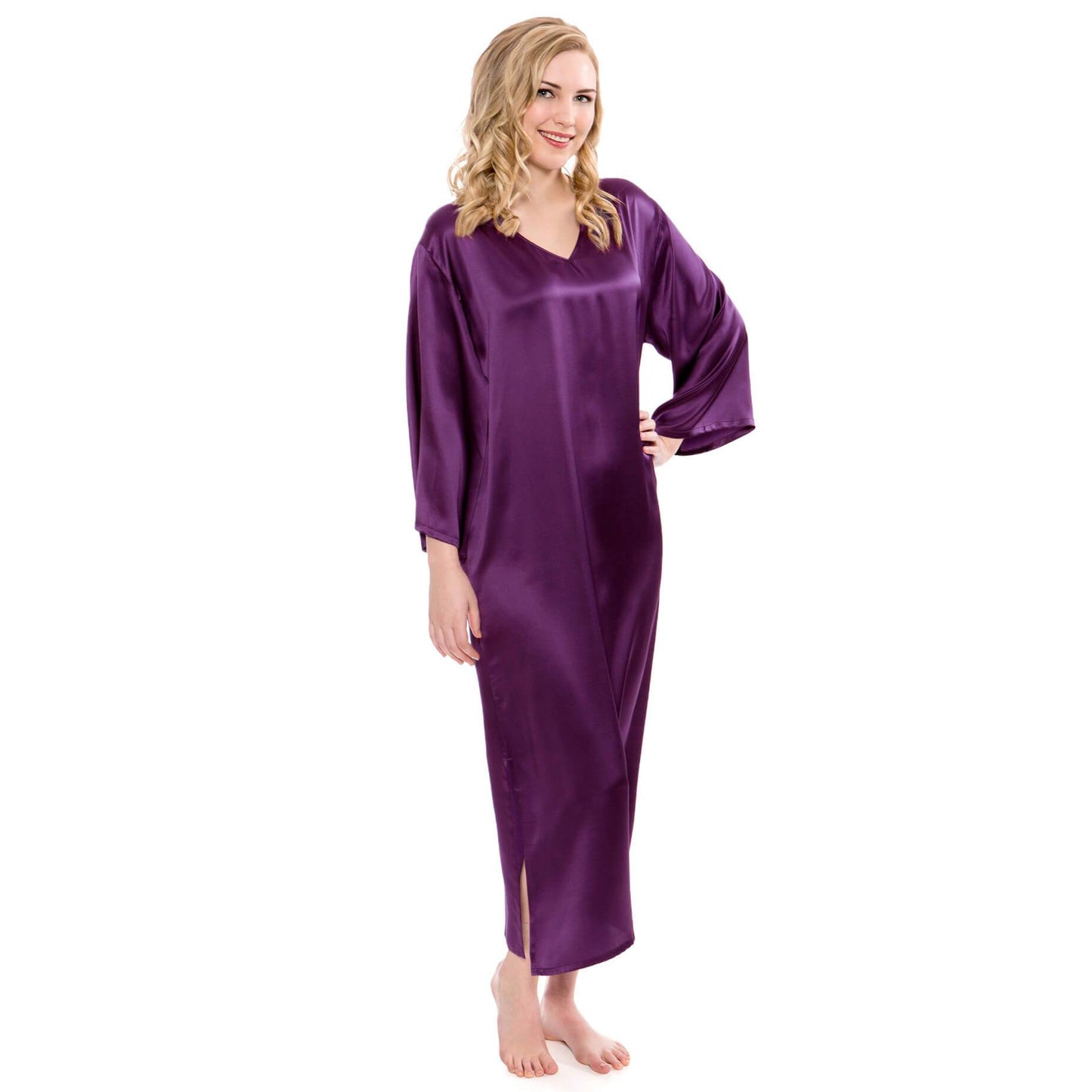 Mulberry Loose Pullover Silk Nightwear For Women Long silk dressing gown