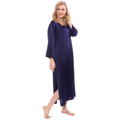 Mulberry Loose Pullover Silk Nightwear For Women Long silk dressing gown