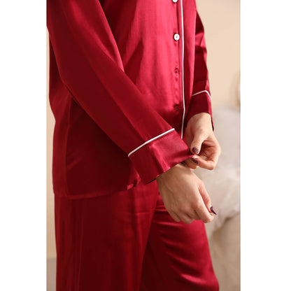 Mulberry Pure Women Silk Pjs Long Sleeves Luxury Silk Pajamas Set