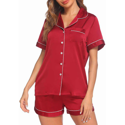 Mulberry Silk Pajamas for Women's Short Silk Sleepwear Silk PJS