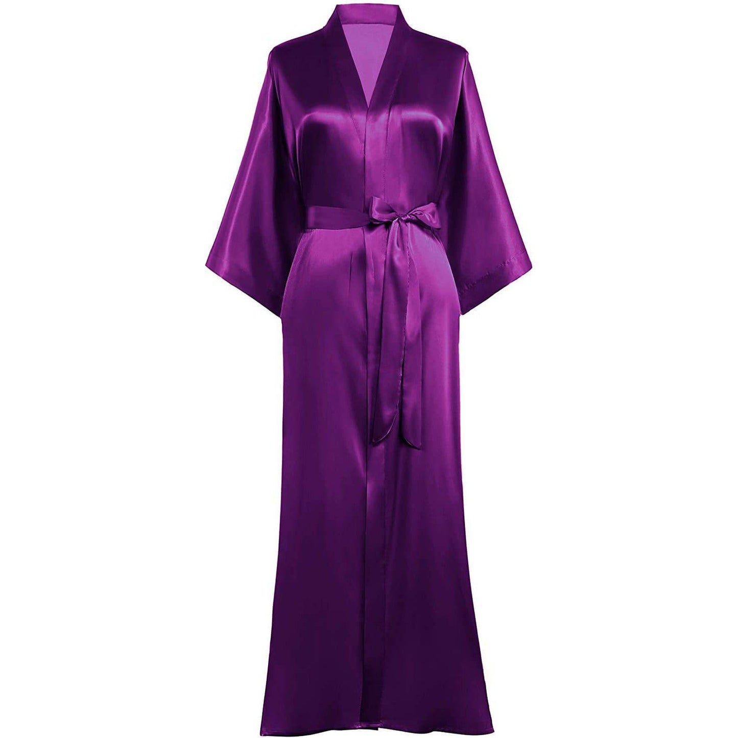 Silk Kimono Robe Long silk robe Wedding bridesmaid silk Bathrobe