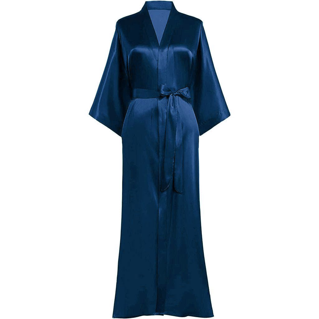 Silk Kimono Robe Long silk robe Wedding bridesmaid silk Bathrobe