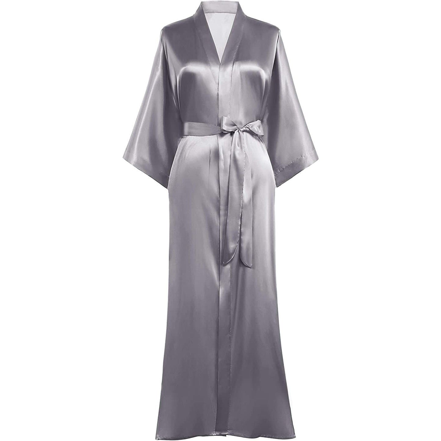 Silk Kimono Robe Long silk robe Wedding bridesmaid silk Bathrobe