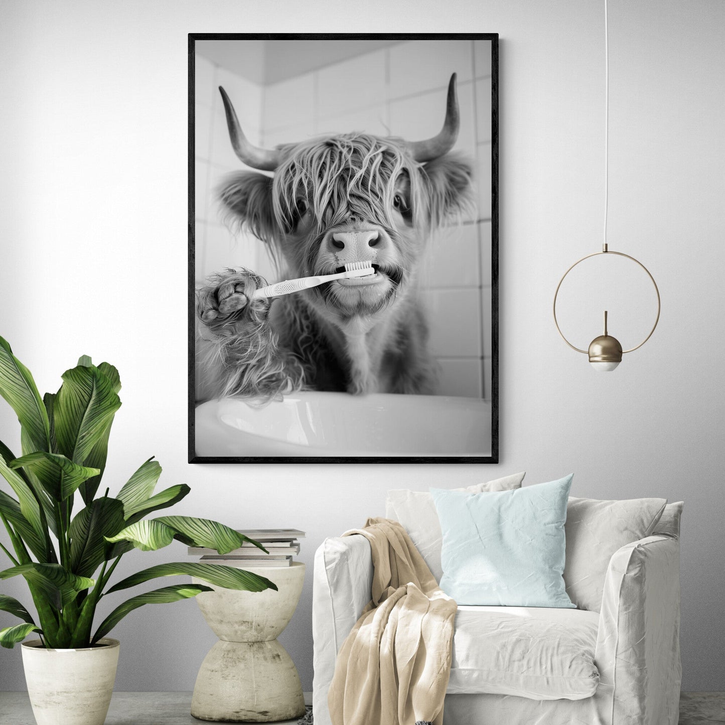 Hygienic Cow Art Print