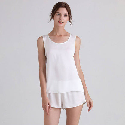 Women silk cami set 100% Mulberry Silk Tank & Shorts pyjamas set