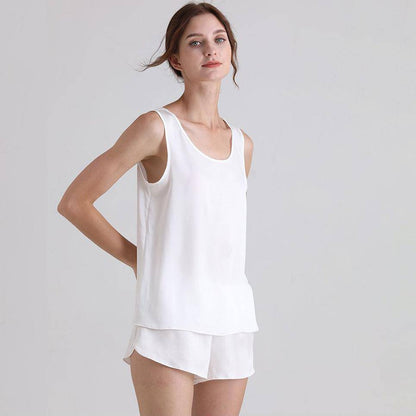 Women silk cami set 100% Mulberry Silk Tank & Shorts pyjamas set