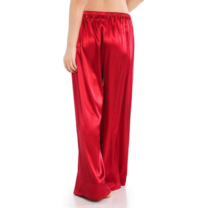 Womens Silk Pajama Pants Wide Leg Casual Loose pure Silk Pj Bottoms