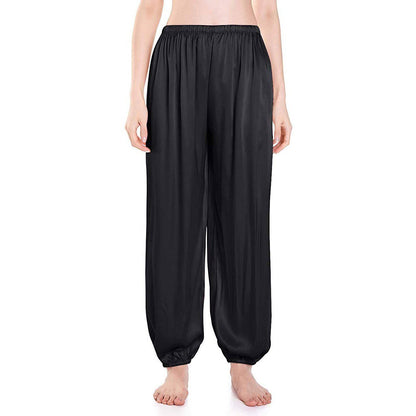 Womens Silk Pajama Pants Wide Leg loose Mulberry Casual Silk Pants